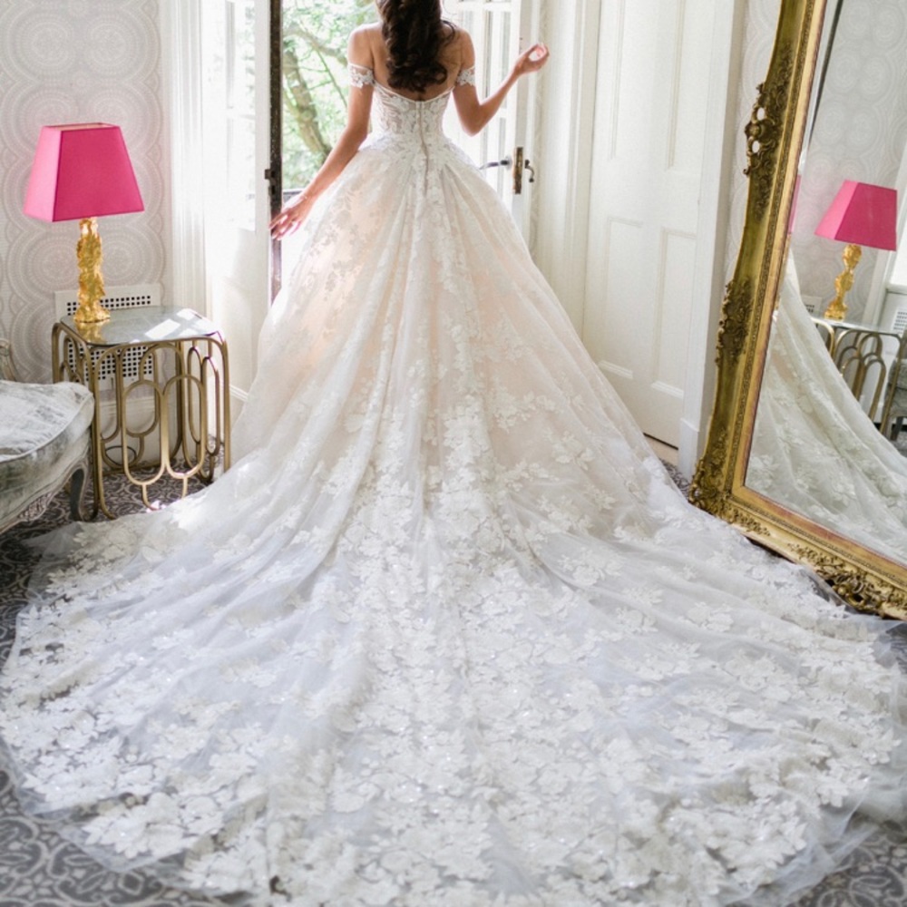 Ines Di Santos sample dress NWT style Sylvie featured in wedding vogue